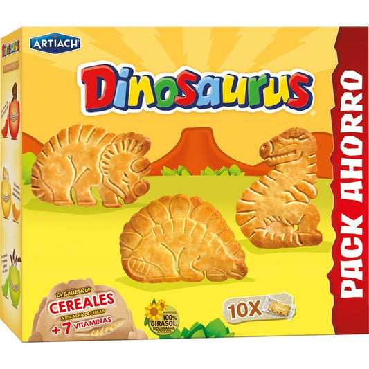 Galletas de cereales con vitaminas pack ahorro paquete Dinosaurus