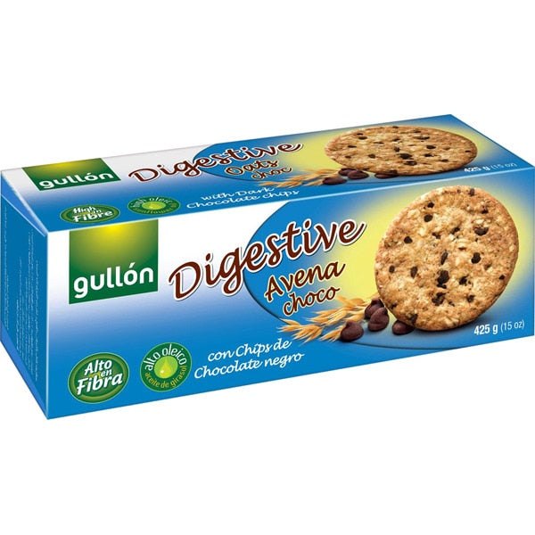 Galletas con avena y chips de chocolate paquete GULLON DIGESTIVE